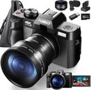Digital Camera for Photography,Nbd 4K 48MP Autofocus Vlogging Camera with 32G Sd