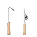 GYWHOOFT Weed Puller Tool,2 Pcs Garden Weeder, Manual Hand Weeder, The Perfect Lightweight Easy to Use Weed Puller Tool for Garden, Tool Home Tools Household Stainless Steel Hoe