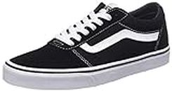 Vans Men's Ward Sneaker, Black Suede Canvas Black White C24, 12 UK