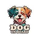 HUCHA Dog On Board Car Labels | Car Sticker Alert Drivers & Deter Thieves | Dog Accessories for Their Safety | Durable & Weatherproof Car Window Sticker | Keep Your Dog Safe & Secure