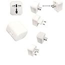 Travel Adapter Worldwide,Universal International Power Plug Adapter 3in1 Wall Charger, European Travel Plug Adapter for Europe UK EU US CA AU Italy Asia (White)