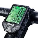 PRUNUS Cycle Computers Wireless,Waterproof Bike Computer with 20 Functions, Bike Speedometer with Auto on /off for Outdoor & Indoor Tracking