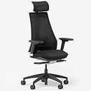 BANTI Ergonomic Office Chair, High Back Desk Chair with 4-Way Armrest, Mesh Office Chair with 3-Way Headrest, Adjustable Lumbar Support, Swivel Computer Task Chair, All Black