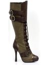 Ellie Shoes E-420-Quinley 4" Knee High Women's Steampunk Boot With Laces.