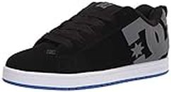 DC mens Court Graffik Skate Shoe, Black/Grey/Blue, 10.5 US
