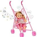 Amitasha 16 Inch Baby Doll Stroller Toy for Kids Big Size Baby Doll Fun Vehicle Play Set for Babies Infants Toddlers Girls Kids