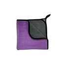KLEANSHINE Double Sided, Extra Thick Plush Microfiber Towel Lint-Free 560 GSM (Size 40cm x 40cm) Color: Purple (Pack 1)