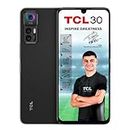 TCL 30 - Smartphone de 6.66" FHD+ AMOLED con NXTVISION (MediaTek Helio G37, 4GB/64GB Ampliable MicroSD, Dual SIM, Cámaras 50MP+2MP+2MP, Batería 5000mAh, Android 12) Negro