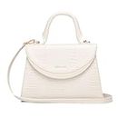 Miraggio Barbara Ivory Handbag for Women with Adjustable & Detachable Sling/Crossbody Strap