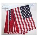 AZ FLAG Guirnalda 4 Metros 20 Banderas de los Estados Unidos 15x10cm - Bandera Americana - USA - EE.UU 10 x 15 cm - BANDERINES
