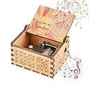 SOSPIRO Wood Music Box, You Are My Sunshine Music Box Vintage Hand Crank Musical Box Gift for Birthday/Christmas/Valentine's Day/Wedding