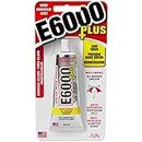 E6000 Eclectic Products inc. Plus Multi-Purpose Clear Glue, Waterproof and Paintable, Strong Flexible Craft Adhesive for Wood, Glass, Fabric, Ceramic, Metal and More, 26.6ml