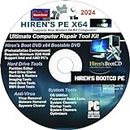 Hiren's Boot PE x64 bit 1 DVD Software Repair Tools Suite 2023 latest version 16.3 1 Best Windows PC Computer Recovery 2 Disks Free Phone Tech Support