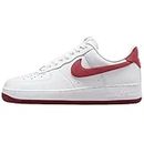 Nike Men's Air Force 1 '07 Trainers, White Adobe Team Red Dragon Red, 9 US