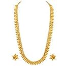 Peora Traditional Gold Plated Long Maharani Haar Necklace with Stud Earrings South Indian Jewellery Set for Women