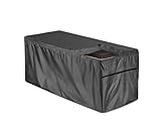 Garden Deck Box Cover Outdoor Protective Furniture Covers Waterproof Drain Covers Outside Storage Bag Waterproof Cover (Color : BLACK)
