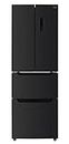 60cm Width Freestanding French Door Fridge Freezer, Frost Free, 320l Capacity, Brushed Black, E Energy Rating