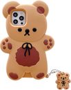  Kawaii Phone Cases For iPhone 15 14 13 12 11 Pro Max  Cute Cartoon Bear Case