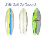 5'8" Soft Surfboard, CBC Sushi Fish, 5ft8 Softboard with Fins and Leash