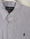 Ralph Lauren Custom Fit Mens Large White Striped Long Sleeve Button Down Shirt