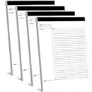 200 Sheets 4 Pads Writing Pad Legal Pads 11.75 x 8.5 Inches Notepad Lined Notebook Lined Writing Note Pads Ruled Writing Tablets for Home Teacher Students College Office Business, 50 Sheets/Pad