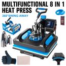 Heat Press Machine 8 in 1 Sublimation Printing 15"x12" for T-Shirt Mug Hat Plate