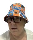 NY Knicks Sombrero Cubo Unisex Mujeres Juego O Lluvia Algodón Estampado Hecho a Mano Nuevo con Etiquetas S Fan