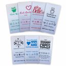 Sew-in Garment Labels Customised with Washing Care Symbols/Instructions
