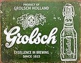Grolsch Beer Excellence Tin Sign Metal Tin Sign Metal Sign 8X12 Inches