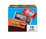 HERSHEY'S, KIT KAT and REESE'S Assorted Milk Chocolate, Full Size Easter Candy Bar Variety Box, 27.3 oz (18 Count)