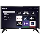 RCA Roku TV 24" Smart TV, 24 Inch HD TV with Apple TV+ BBC Netflix Freeview, DVB-T2/T Dolby Audio 3 x HDMI 1 x USB Port, Ideal Large Screen TV for Small Lounge or Kitchen