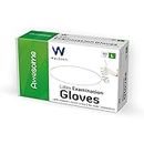 WALDENT Latex Premium Examination Gloves - Natural Latex, All-Purpose, Medical Grade, Powdered, Disposable - Large