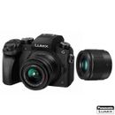 Panasonic Lumix Kompaktkamera Lumix 25 mm Prime Objektiv DMC-G7KEB-K H-H025E-K