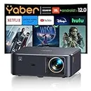 Projector 4K with Android TV, Sound by JBL, Dolby Audio, YABER K2s 800 ANSI Smart Projector WiFi 6 Bluetooth, Auto Focus Keystone, Native 1080P 4K Supported Outdoor Projector with Netflix 9000+ Apps