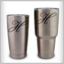 Monogram Initial Letter Decal Sticker compatible with YETI Rambler Tumbler Cup