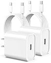 iPhone Charger [MFi Certified],2Pack 20W PD 3.0 USB C Charger Block with 6FT USB C to Lightning Cable,Fast Charging Plug Compatible iPhone 14/13/12/11 Pro/Max/XR/XS/Plus/iPad
