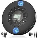Lukasa Portable Bluetooth CD Player Built-in Speaker Stereo, Personal Walkman MP3 Players 2000mAh Rechargeable Compact Car Disc CD Music Player USB Play Anti-Shock Protection