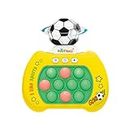Foquyai Quick Push Pop It Game, Pop it Game Light Up Fidget Toys Pro for Kids Adults, Fast Push Game, Quick Push Pop Game with 360° Rotate Soccer Ball, Birthday Gift