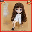 12" Nude Blyth Doll from Factory White Skin Matte Face Brown Hair Joint Body