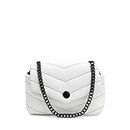 Miraggio Mia Puffer Women's Quilted Crossbody Handbag (White)