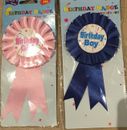 Adult Kids Birthday Party Badges W Ribbon Pins Birthday Girl Boy Party Flavor