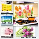 Oil Proof Aluminum Foil Sticker Kitchen Floral Wall Paper Home Decor Wall Tiles