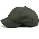 Masktide Short Brim Baseball Caps for Men Quick Dry Short Bill Hats for Women Ponytail Umpire Fitted Running Outdoor Sports, Green, One Size