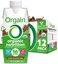 Orgain Organic Nutritional Shake Creamy Chocolate Fudge Meal 12 Pack