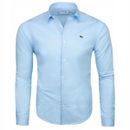 Camisa de hombre Lacoste Slim Fit camiseta azul algodón NUEVA