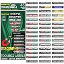 "Magnetic" Tool Box Organizer Labels (Green edition) organize boxes, drawers & cabinets"Quick & Easy", fits all brands of 'Steel' tool chest Craftsman, Snap-on, Mac, Matco & Cornwell