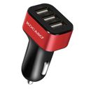 Fresh Fab Finds Triple USB Car Charger - 30W, 5.5A - iPhone XS/XS Max/8 Plus, Galaxy S7/S6 - Compact - Red