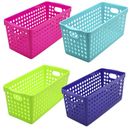 4x Boxsweden Mode Neon Basket 29cm Cleaning Storage Organiser Container Asstd