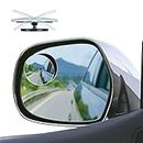 Car Blind Spot Mirror, 2PCS 2" Round HD Glass Convex Wide Angle Adjustable Side Rear View Mirrors for Cars, SUVs, Trucks, Vans, Car Exterior Accessories