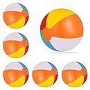 Riisoyu Beach Balls, 6 Palloni da Spiaggia Gonfiabili 30 cm Rainbow Color Beach Bal per Feste in Piscina, Spiaggia, Regalo di Compleanno, Gioco Estivo